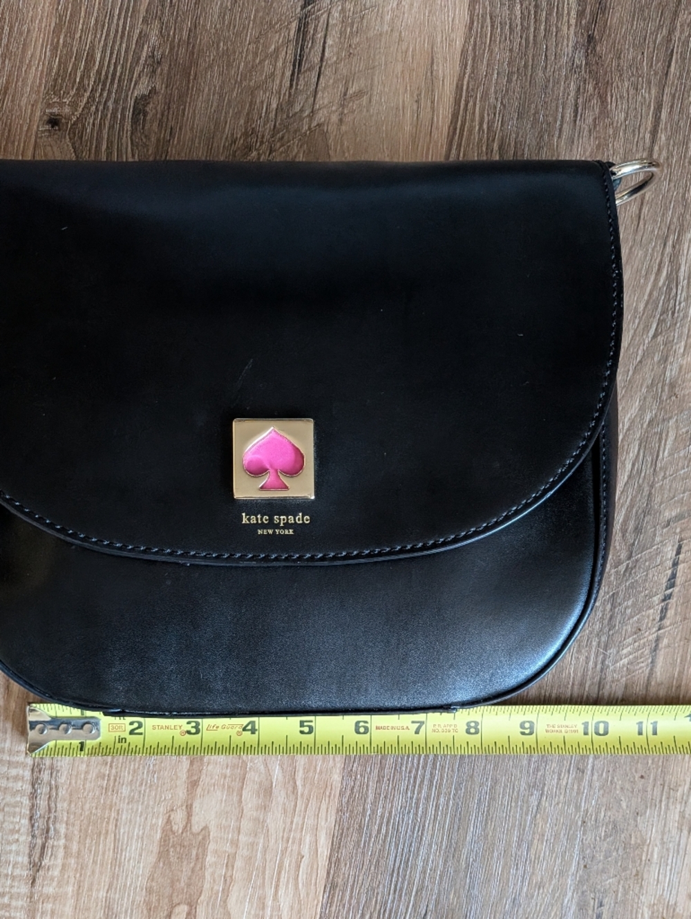 Kate Spade Nicola Medium Flap Shoulder Bag - Black & Pink - Picture 7 of 8